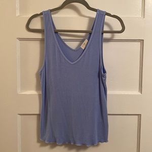 T.la Anthropologie Baby Blue V neck tank